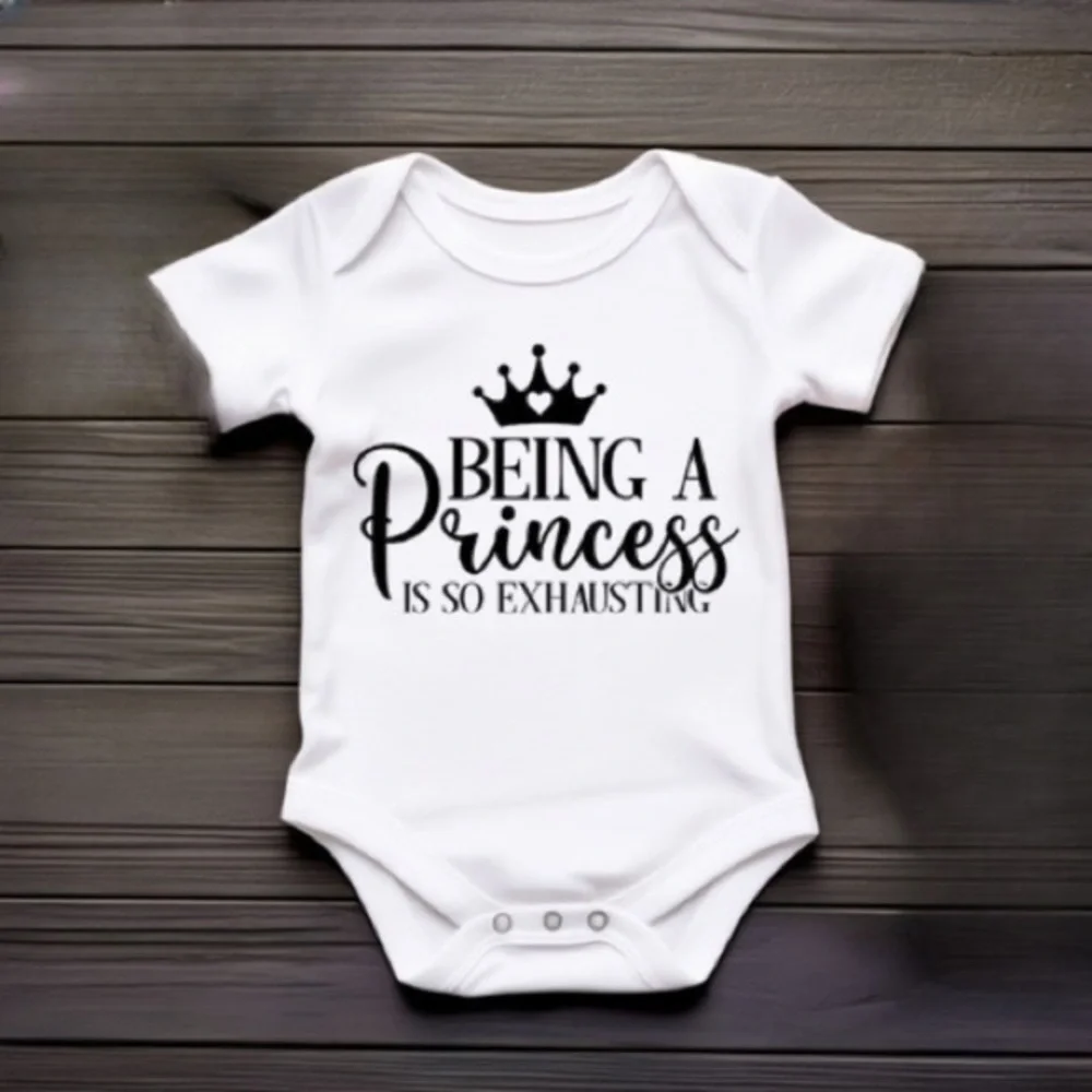 Being A Princess Is Exhausting White Baby Onesie